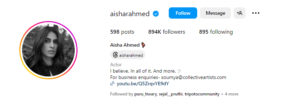 Aisha Ahmad Insta Profile