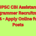 UPSC CBI Assistant Programmer Recruitment 2024 - Apply Online for 27 Posts